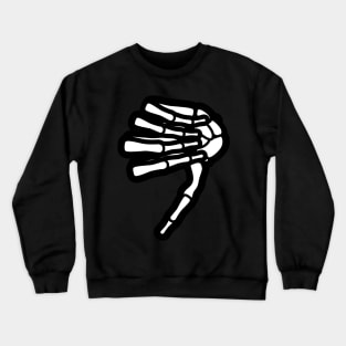 Skeleton Hand Thumbs Down Sign Crewneck Sweatshirt